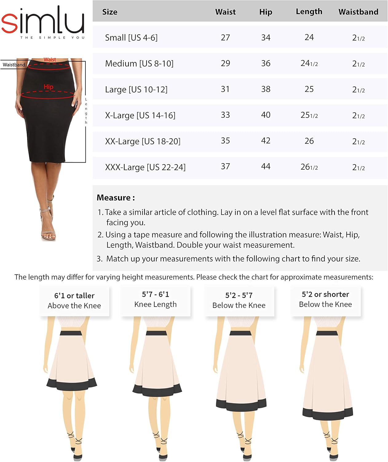 Reg and Plus Size Pencil Skirts for Women Below The Knee. Work, Weekends, Date Nights, Sexy Office Business Bodycon Skirts at  Women’s Clothing store