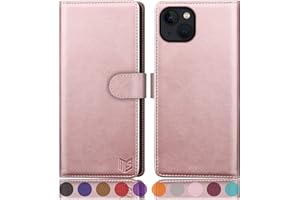 SUANPOT for iPhone 14 6.1" Wallet case with RFID Blocking Credit Card Holder,Flip Book PU Leather Protective Cover Women Men 