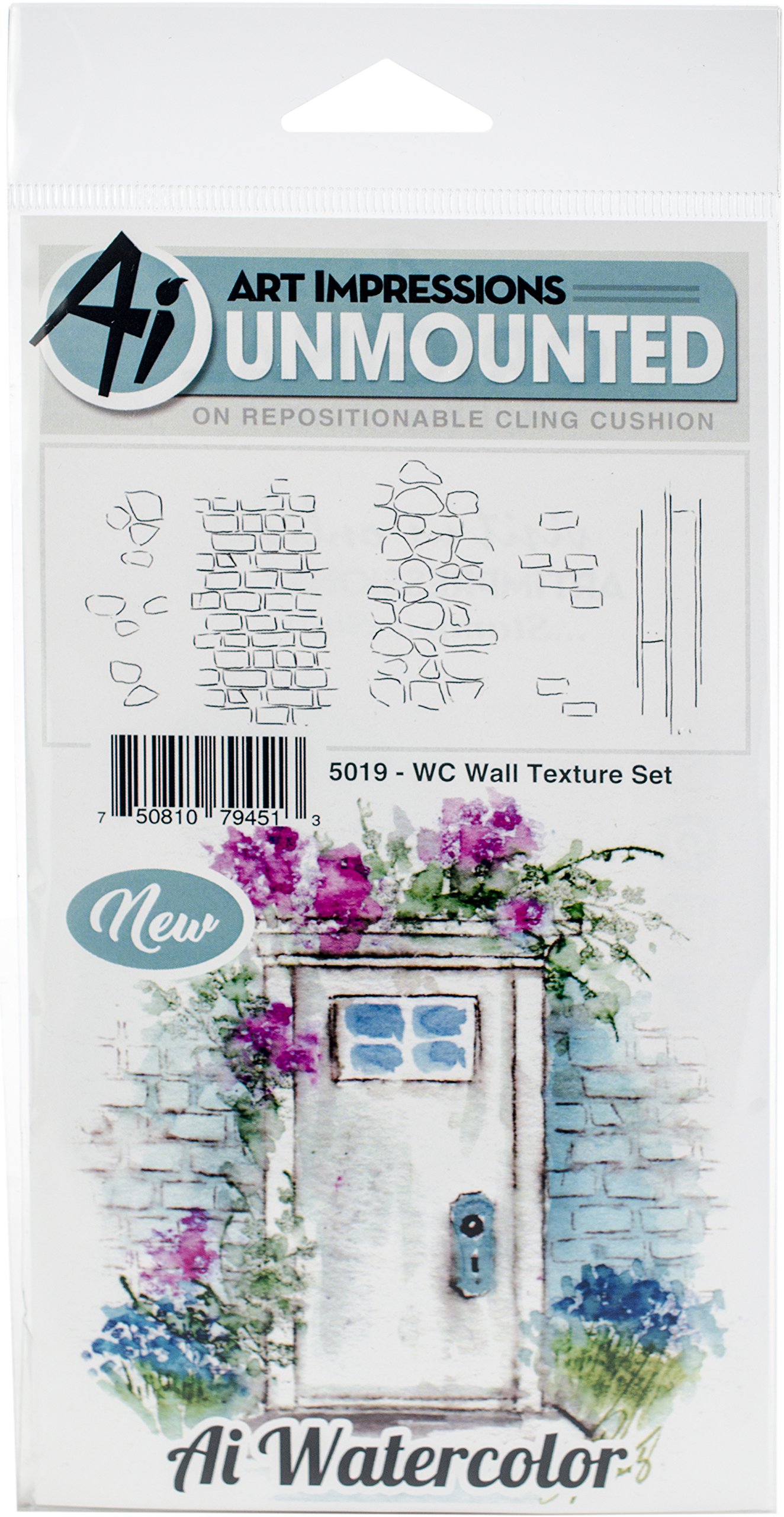 ART IMPRESSIONS Watercolor Stamp TEXTR, Wall Texture, One Size