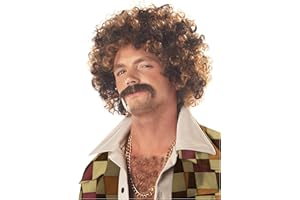 California Costumes Disco Dirt Bag Wig and Mustache