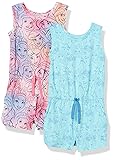 Amazon Essentials Disney | Marvel | Star Wars | Frozen | Princess Girls' Knit Sleeveless Rompers (Previously Spotted Zebra), Pack of 2, Princess/Friendship, XX-Large