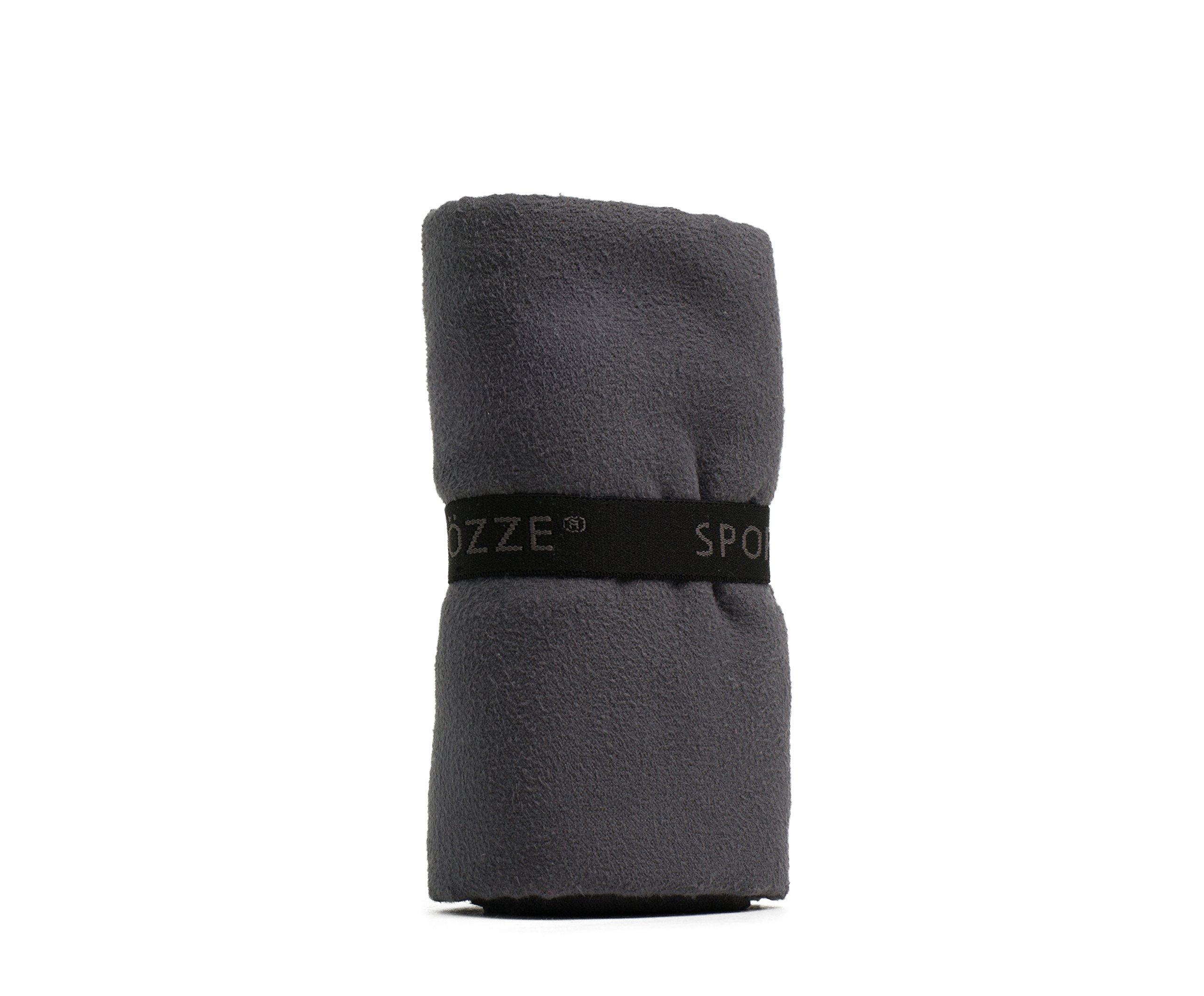 Gözze - Absorbent Sports and Gym Towel, Super Soft, Synthetic Fibre, 50 x 100 cm - Anthracite — image 1