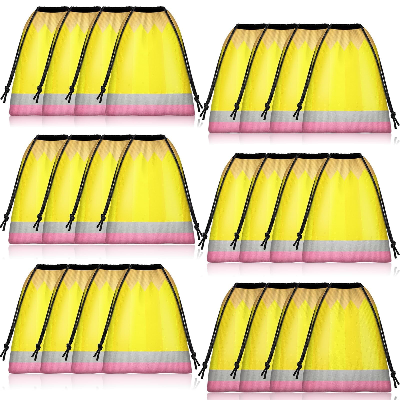Photo 1 of Denylo pro 24 Pcs Pencil Drawstring Bags Bulk Pencils Bag Back to School 6.7×9.8 Inch Pencil Drawstring Bags for Back to School Favor Birthday Party Supplies
