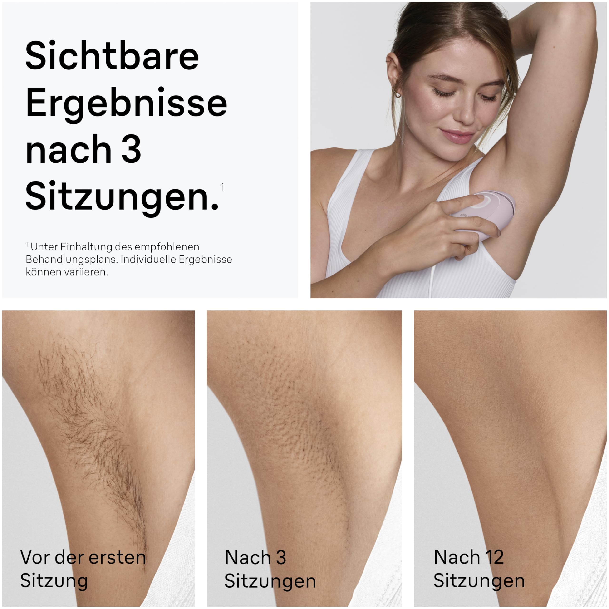 Braun Smart IPL Geräte Haarentfernung Silk·expert Mini — Dauerhafte Laser Haarentfernung für Zuhause, Designed in Germany — Inkl. Etui, Gesichtstrimmer und Gillette Venus Rasierer — PL1112, Rosa 3