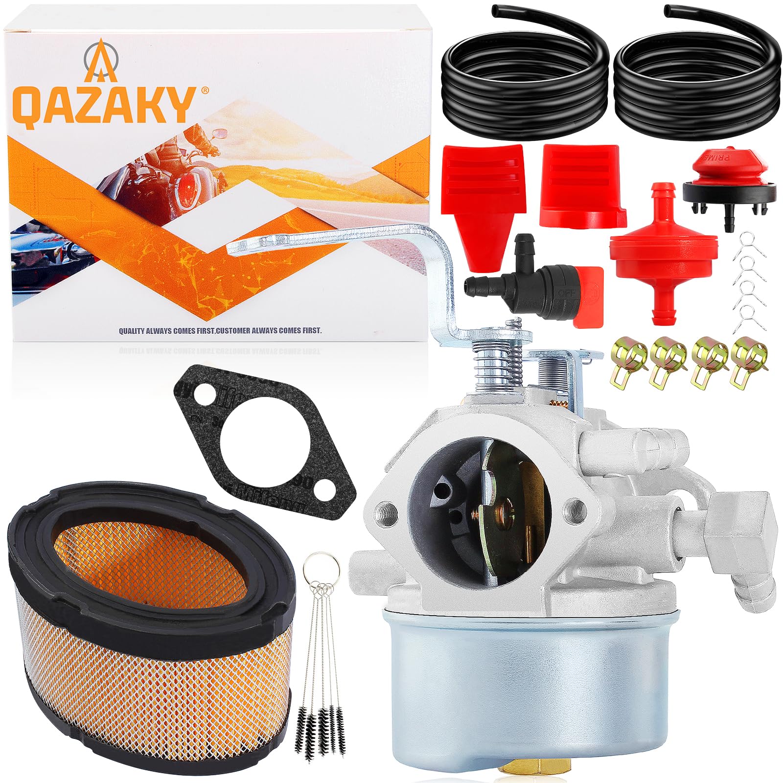 QAZAKY 640152 Carburetor Compatible with Tecumseh 640152A 640023 640051 640112 640140 HM80 HM90 HM100 LH318XA LH358EA VM80 Snowblower Mower 5000w Generator 8HP 9HP 10HP Shredder Chipper