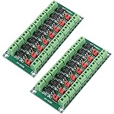 AOICRIE 2pcs PC817 8 Channel Optocoupler Isolation Board Voltage Converter Module 3.6-30V Photoelectric Isolated Module 817 V