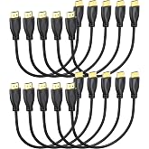 MOSIMLI 4K HDMI Cable 1FT 10-Pack, High Speed HDMI 2.0 Cable, 18Gbps | HDMI Male to Male Cable Supports ARC &amp; HDCP 2.2 for Laptop, Soundbar, Monitor, PS5, PS4, Xbox One, Fire TV, etc