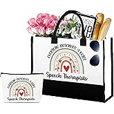Sitsink Speech Language Pathologist SLPs Gift - SLP Gifts for Women, Tote Bag Makeup Bag, Pediatric Therapists, Speech Therapist Assistant SLPAs Graduation Birthday Christmas