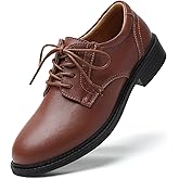 QJN Oxford Shoes for Women Black Formal Lace up Flats Dress Saddle Work Office Ladies Business Casual Dressy Shoes