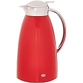 Alfi Gusto 1.0 L Glass Vacuum Lacquered Metal Thermal Dispenser Carafe, Red, One Size (AG1900RD2)