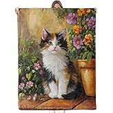 Bidesk Adorable Cat Blanket Soft Cozy Kitten Throw Blanket for Adults Women Kids - Warm Yet Lightweight Flannel Blankets for Travel, Couch, Bed, Fuzzy Outdoor Comfort Wrap 60"×50"