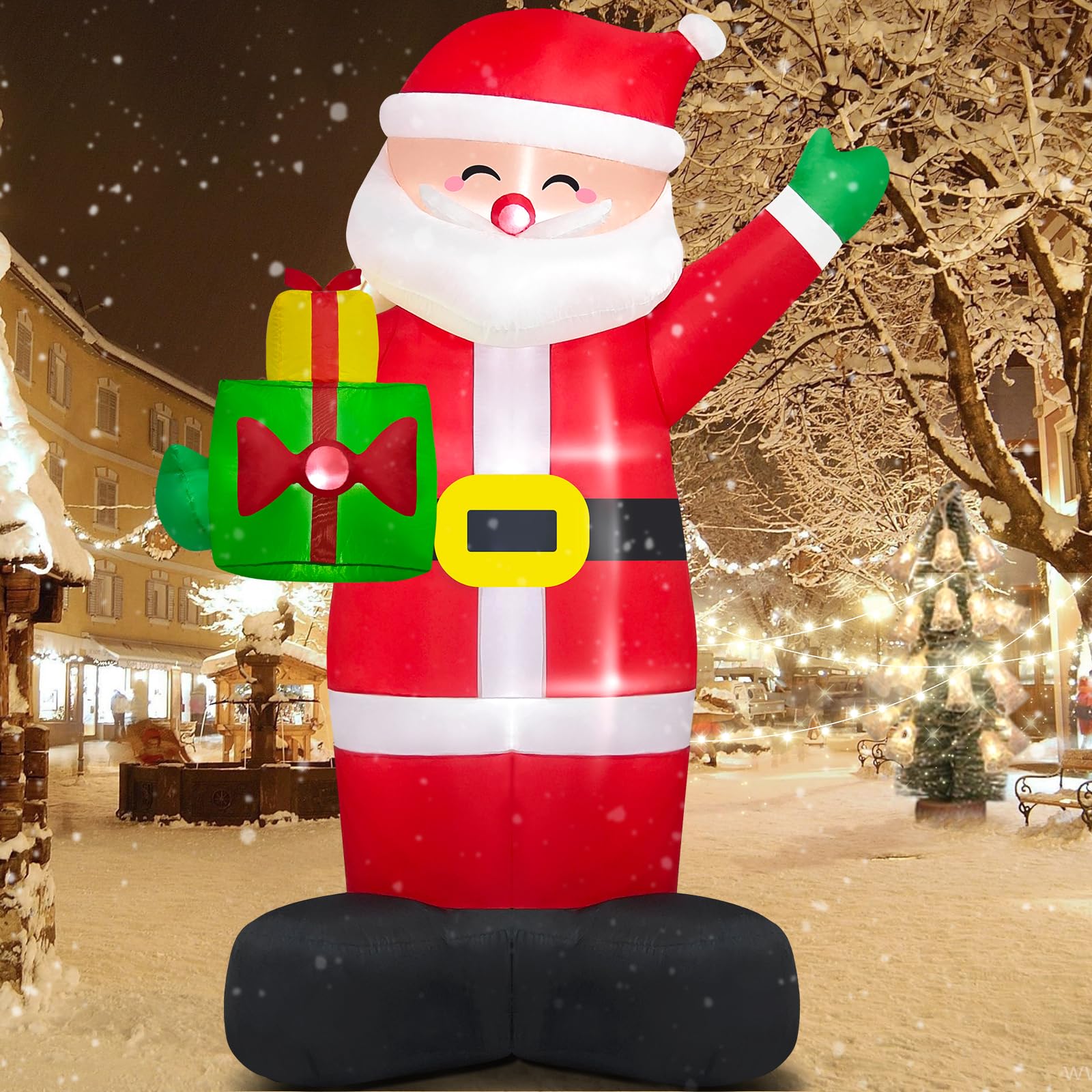 Danxilu 8FT Inflatable Christmas Decorations Built-in LED Lights, Giant Christmas Inflatable Santa Claus with Gift Bag for Xmas Outdoor Indoor Yard Garden Lawn Party Holiday Decoration