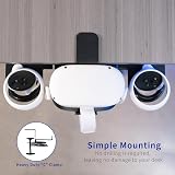 VIVO Clamp-on VR Headset Stand Desk Mount Metal Display Holder w/ Controller view 4