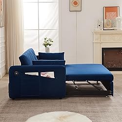 55-inch Loveseat Pull Out Sofabed ,Modern 3 in 1
