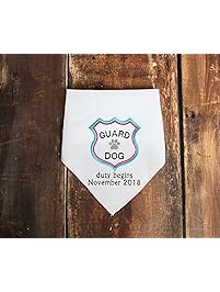 Baby Guard Dog Bandana Pregnancy Announcement