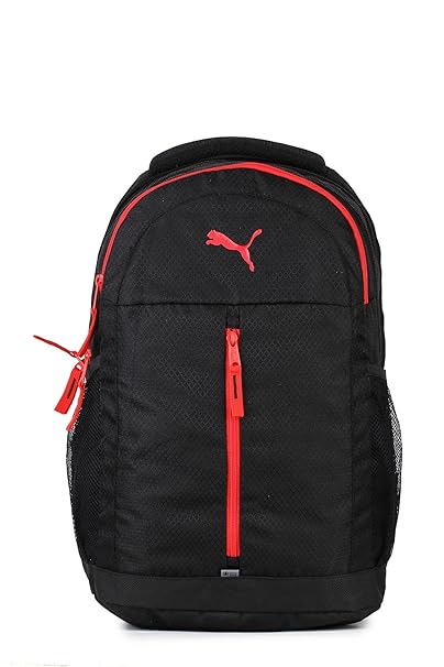Black and Poppy Red Laptop Backpack (7554704)