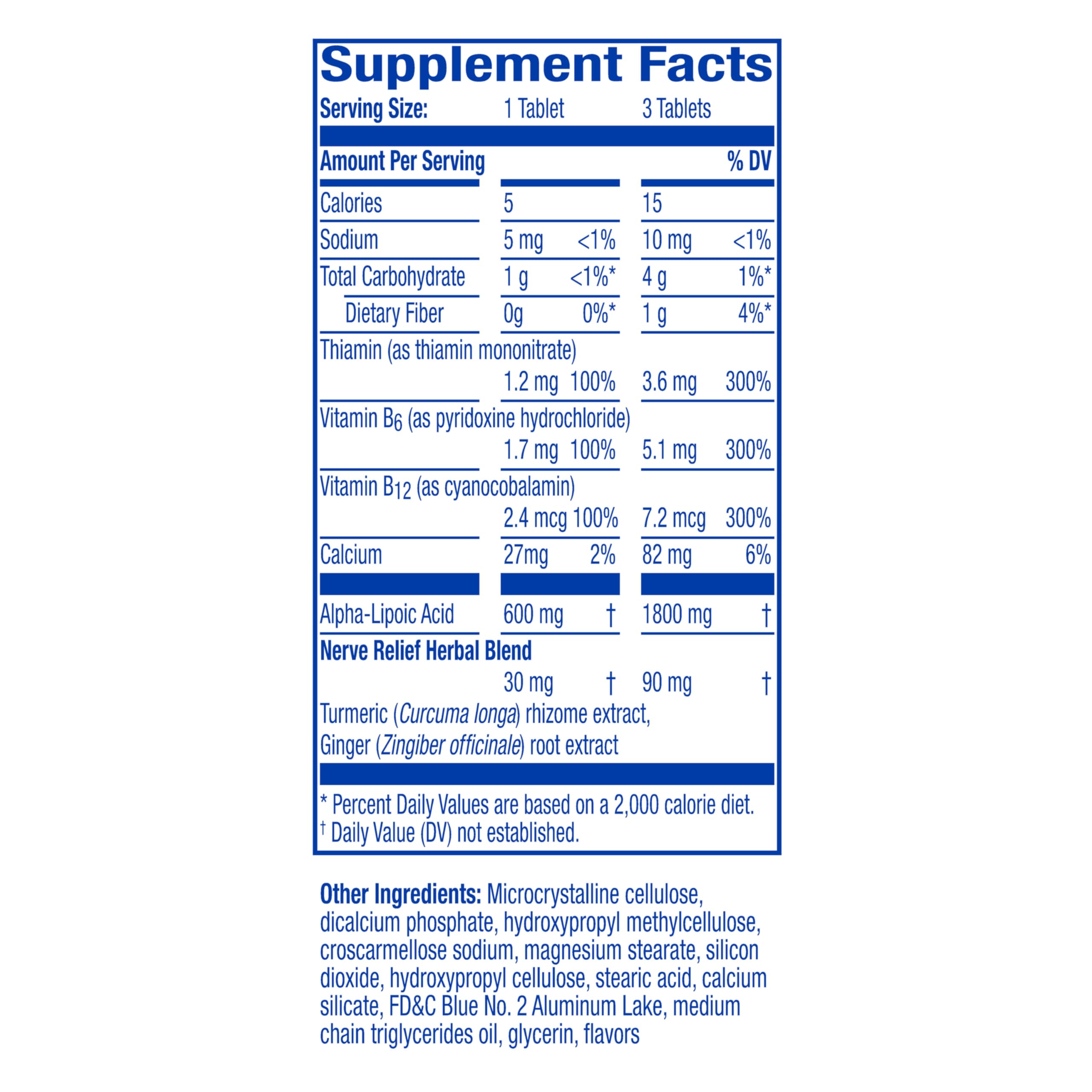 Nervive Nerve Relief, Occasional Nerve Discomfort II, Nerve Relief, Starts Working in 7 Days, Stabbing, Burning, Alpha Lipoic Acid, B Vitamins, Turmeric, Ginger, Nervive Supplement, 30 Tablets