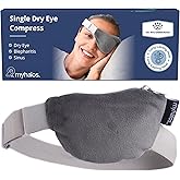 MyHalos Heated Eye Compress, Warm Compress for Dry Eyes, Blepharitis &amp; MGD | Warm Eye Compress, Moist Heat, Washable &amp; Reversible, Comfort for Styes &amp; Blepharitis, Reusable, Microwavable, Soothing