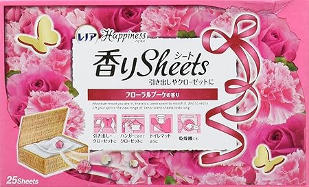 Amazon レノア ハピネス 香りシート フローラルブーケの香り 25枚 レノア 液体柔軟剤