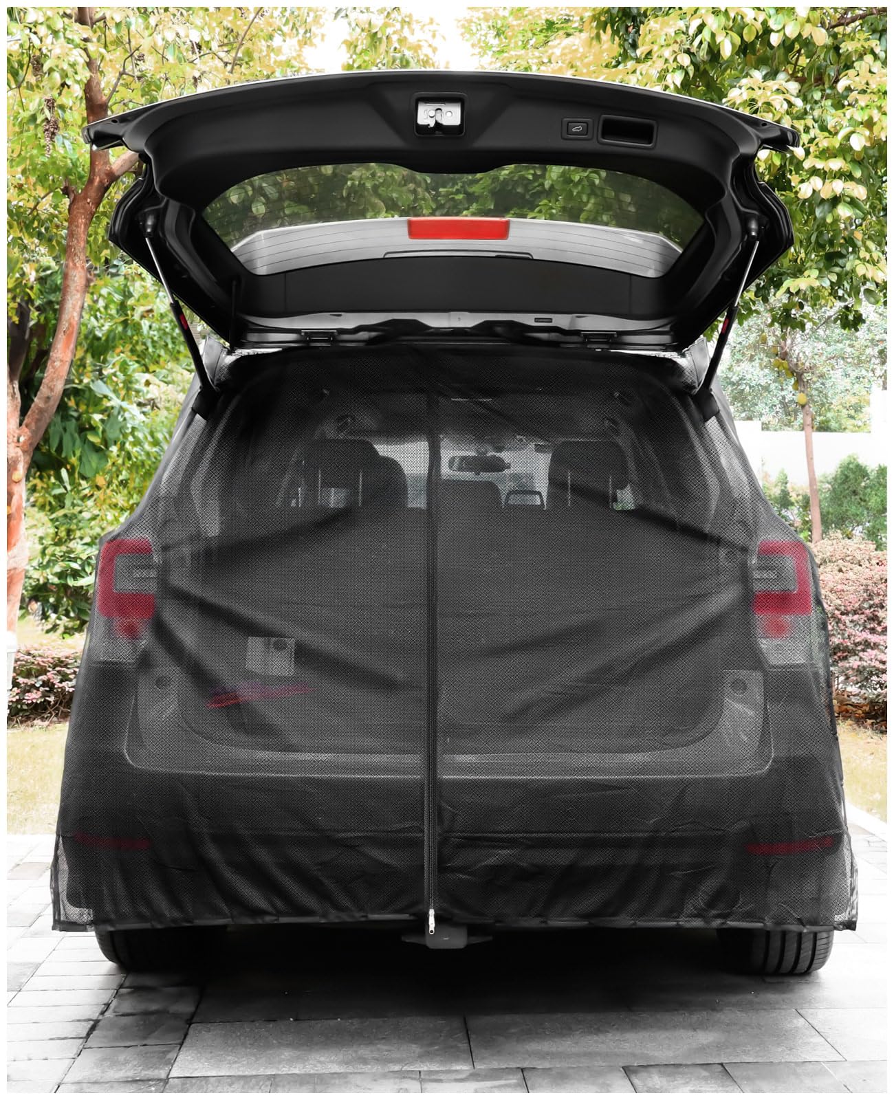 Photo 1 of ANZOME Car Tailgate Mesh Screen for SUV Camping, 59x71 Inches Magnetic Car Trunk Mosquito Net for Ventilation and Bug Protection to Camping, Road Trips, Fishing, and More