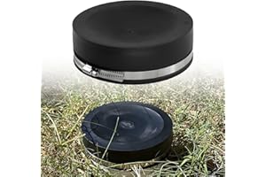 RULLINE 6" Flexible PVC Cap with Stainless Steel Clamps Sewer Cleanout Cap Black PVC Pipe Cap