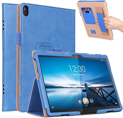 Amazon タッチペン付 Lenovo Tab M10 P10 Nec Lavie Tab E Te410 Jaw Pc Te410jaw Te510 Jaw Pc Te510jaw 4機種兼用カバー レノボ タブレットカバー 手持ちホルダー付き 手帳型 ケース 良質puレザー 手帳型カバー 10 1インチ タブレットpcケース 在宅 テレワーク