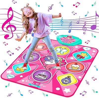 FHNSEL Unicorn Dance Mat Light Up Dance Pad 9 Patterns 5 Modes Kids Gift