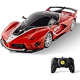BEZGAR Remote Control Ferrari Car - 1:24 Scale Ferrari Electric Sport Racing Toy Car Model Vehicle, 2.4Ghz Licensed Red RC Car Series for Adult, Girls, Boys Age 8 9 10 11 12 Years Holiday Ideas Gift