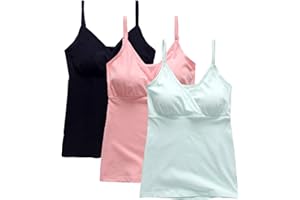 Nursing Tops Tank Shirt Cami Sleep Bra for Maternity and Breastfeeding