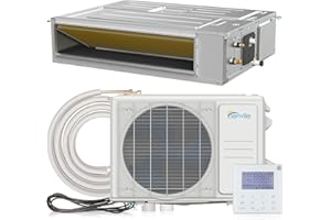 Senville 24,000 BTU Ducted Mini Split AC/Heating System, Concealed Duct, Built-in Water Pump, Wall Thermostat, 16 Ft. Install