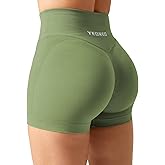 YEOREO Scrunch Butt Workout Shorts Women 3.5" Seamless V Cross Waist Sport Gym Amplify Shorts