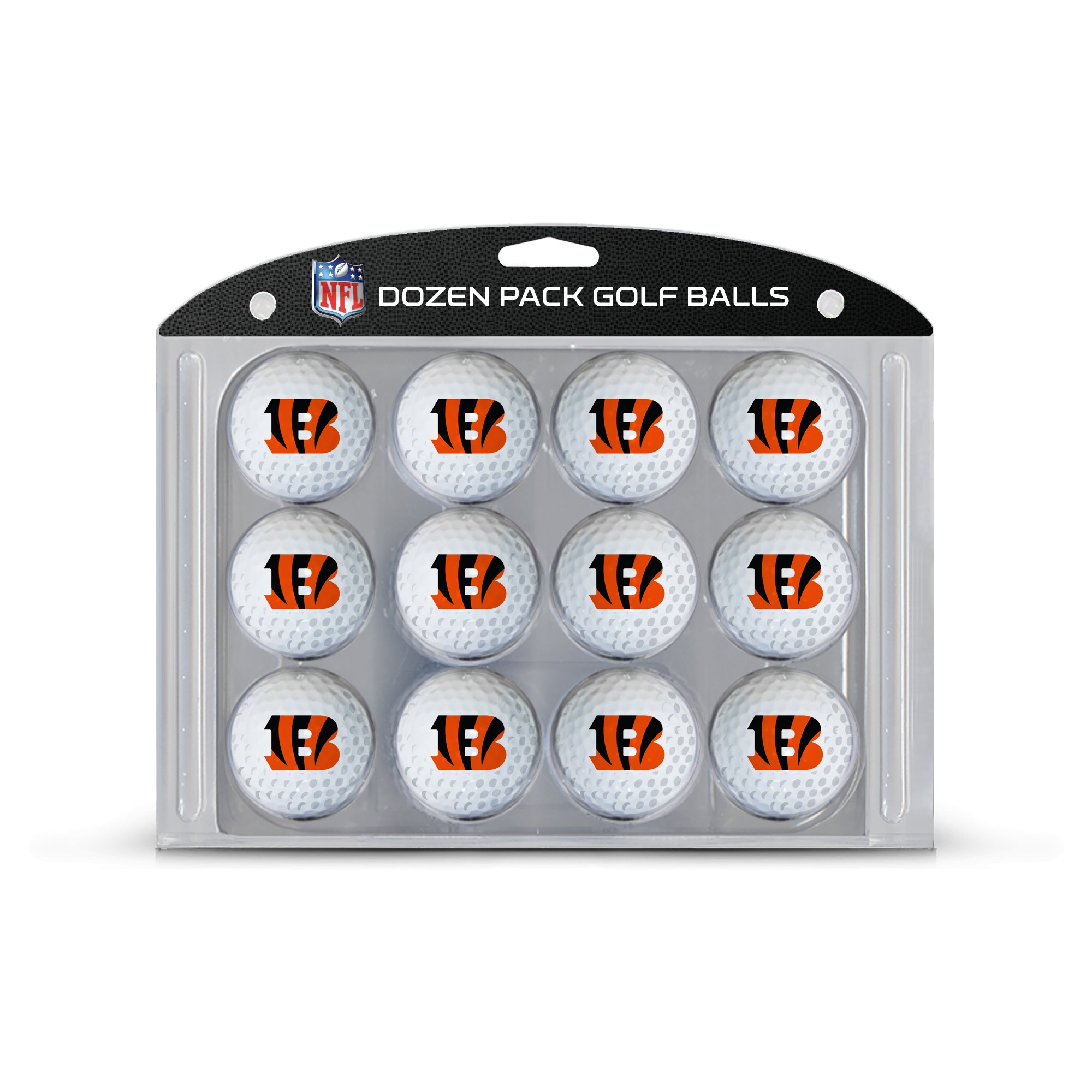 Team Golf NFL Cincinnati Bengals Dozen Regulation Size Golf Balls, 12 Pack, Full Color Durable Team Imprint