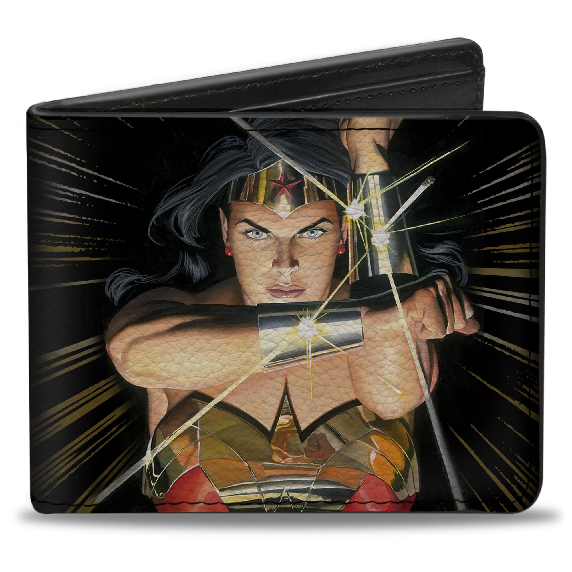 Buckle-Down - Wallet Pu Bifold Wallet - Wonder Woman Mythology Crossed Pose Mens One Size