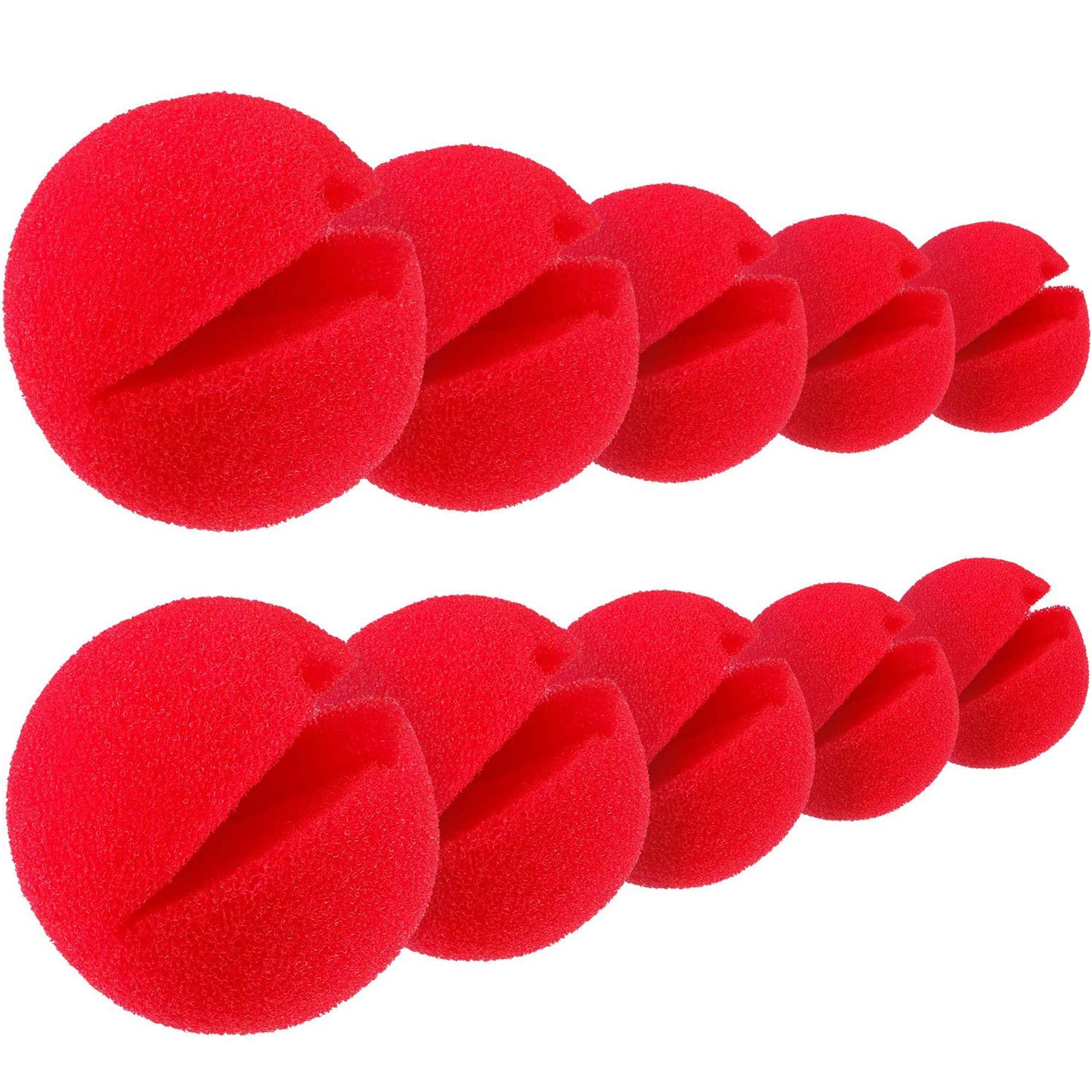 Photo 1 of meekoo 40 Packs 10/40 pack Red Clown Nose Red Foam Sponge Nose for Halloween Christmas Cosplay Comic Party Supplies