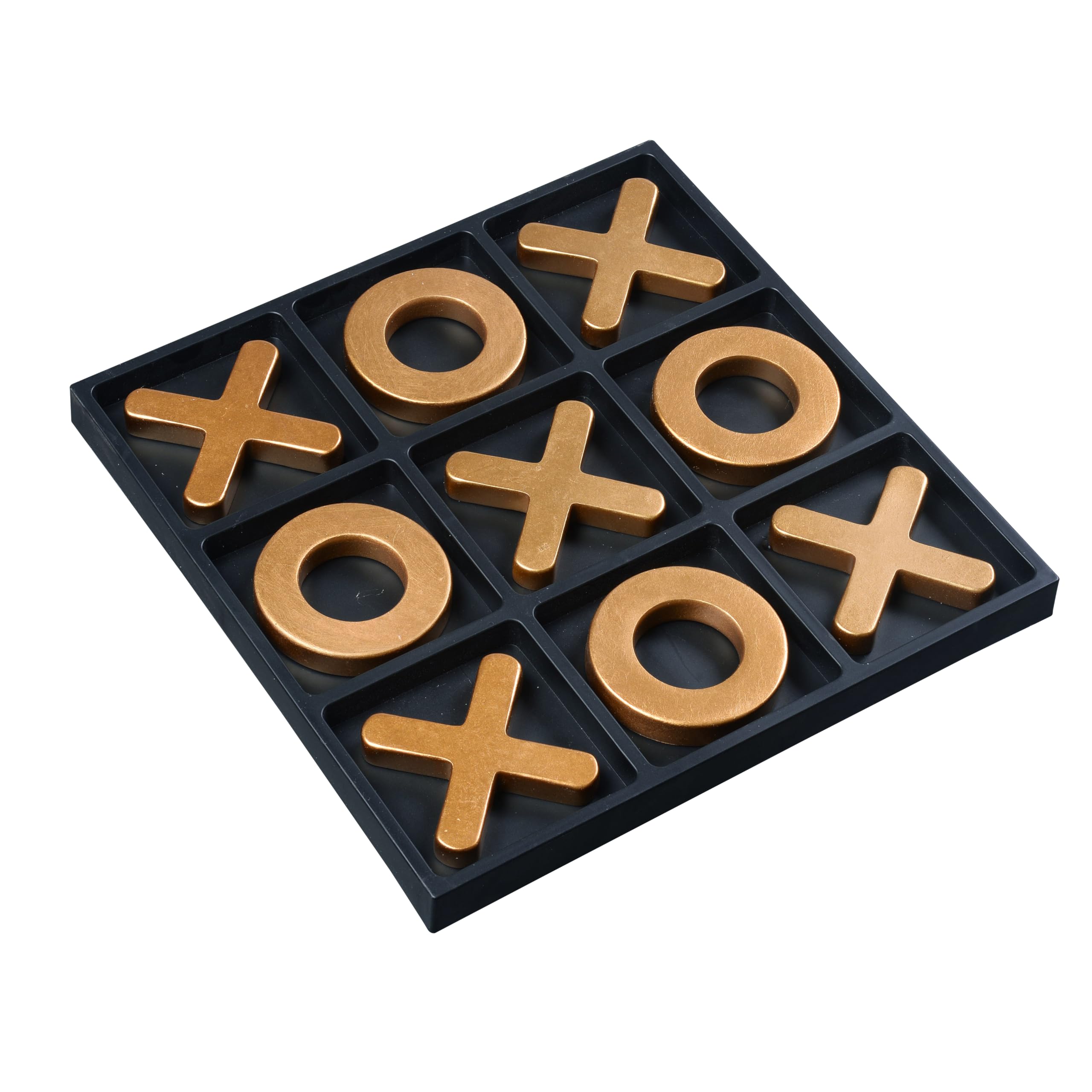 Photo 1 of Tolevoit Classic Tic Tac Toe Game, Strategy and Fun Games for Kids, Tabletop Board Games, Party Favours for Kids?Golden Tic-Tac-Toe Board Temperament Home Décor,Gold