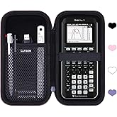 Hard Case Compatible with Texas Instruments TI-84 Plus CE/TI-84 Plus/TI-84 Evo/TI-Nspire CX II CAS/TI-Nspire CX II/TI-83 Plus/TI-85 /TI-86 /TI30xs /TI36X Pro/TI 34 Color Graphing Calculator (Black)
