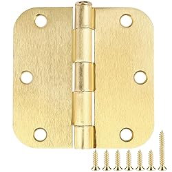 3 Pack Round Door Hinges 3-1/2" x 3.5 inch, 5/8
