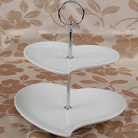 Etagere Herzform 2stöckig