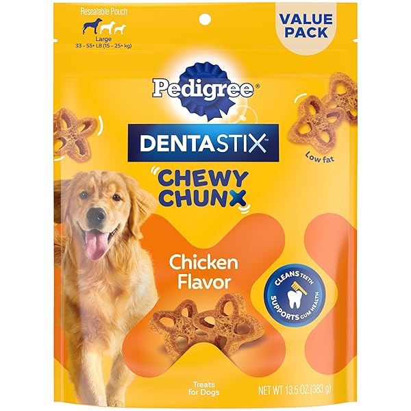 PEDIGREE DENTASTIX CHEWY CHUNX LARGE DOG DENTAL TREATS...