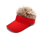 Men's Hair Visor ​Sun Hats Visor with Hair Fake