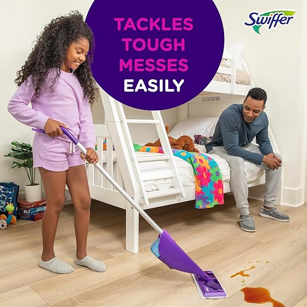 SWIFFER WETJET HARDWOOD FLOOR CLEANER SPRAY MOP PAD REFILL, BATHROOM CLEANING SUPPLIES, HARDWOOD FLOOR CLEANER, MULTI SURFACE, 24 COUNT