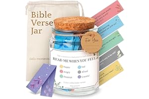 daily moments Bible Verse Jar – 90 Color Coded Bible Verses in a Jar, Daily Encouragement Read Me When for Prayer with Scriptures, Inspirational Christian Gifts for Women Faith, Religious Home Decor