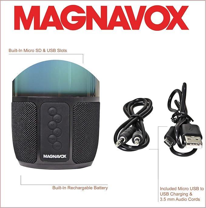 magnavox illuminating tower speaker system