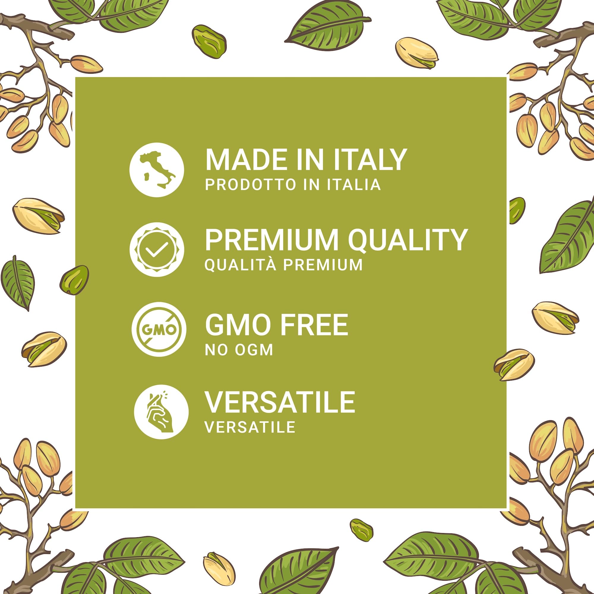 EATALIAN by AMZ BETTER Pistaziencreme, Köstliche streichfähige Creme mit Süßem und Einzigartigem Geschmack, Ideal auf Brot, Perfekt mit Eis, Hervorragend für Dubai Chocolate, 200 gr Made in Italy 2