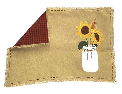 Amazon Com Park Designs Sunflower Blooms Placemat Set Of 4