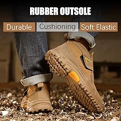 GLANOUDUN Welding Boots for Men Slip on Work Boots