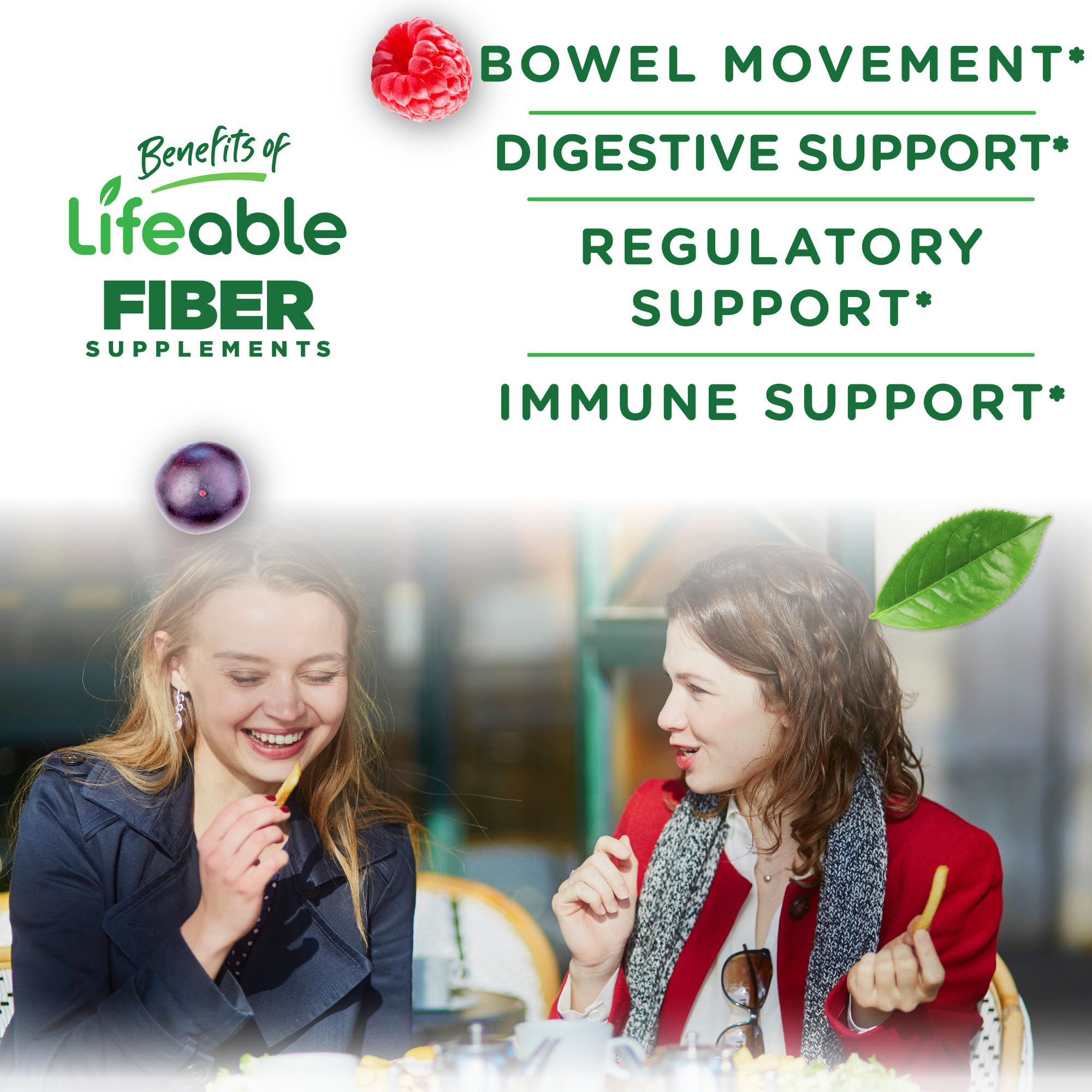 Lifeable Sugar Free Fiber Gummies for Adults | 4g | Great Tasting Fiber Supplement Gummies | Keto Friendly, Gluten Free, Vegan, Non GMO Prebiotic Fiber | for Digestive Health | 90 Gummies