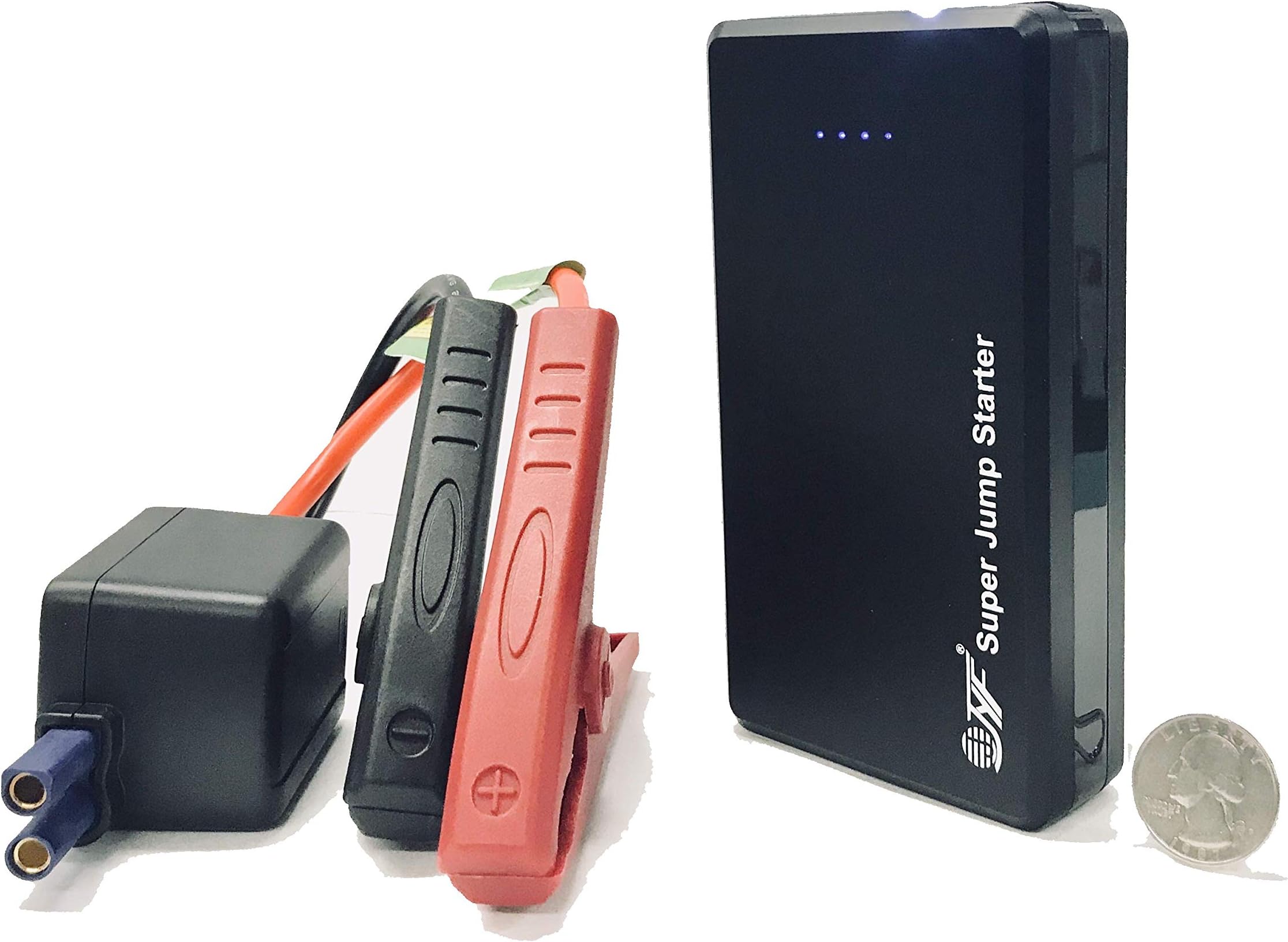 GW JYF Portable Jump Starter 850A Peak 12000mAh Power Bank(Up to 6.8L Gas/5.0L Diesel) Low Voltage Start (Low as 0.17V) Slim car Battery Charger with Ten Safety Protections
