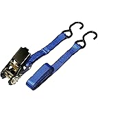 Everest Premium Ratchet Tie Down – 1 PK – 1 IN – 6 FT – 300 LBS Working Load – 900 LBS Break Strength – Cambuckle Alternative – Cargo Straps Perfect for Moving Appliances, Lawn Equipment and Motorcycles