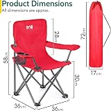 Trail Outdoor Leisure Eagle Kids Camping Chair Red 58x36x36cm 50kg view 7